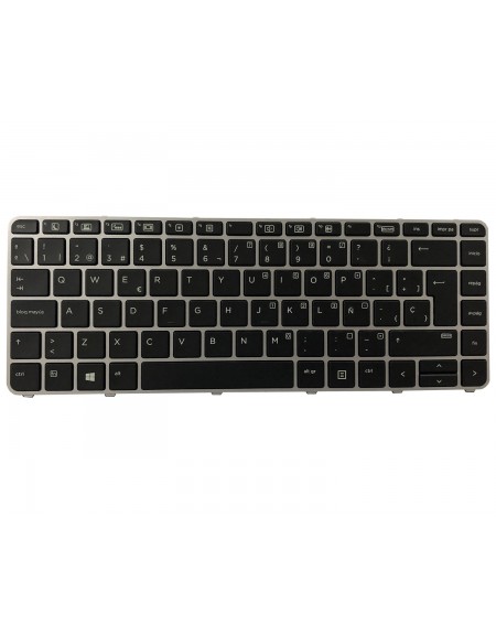 Teclado HP Elitebook Folio 1040 G3 Marco Plata Neg Lum Esp